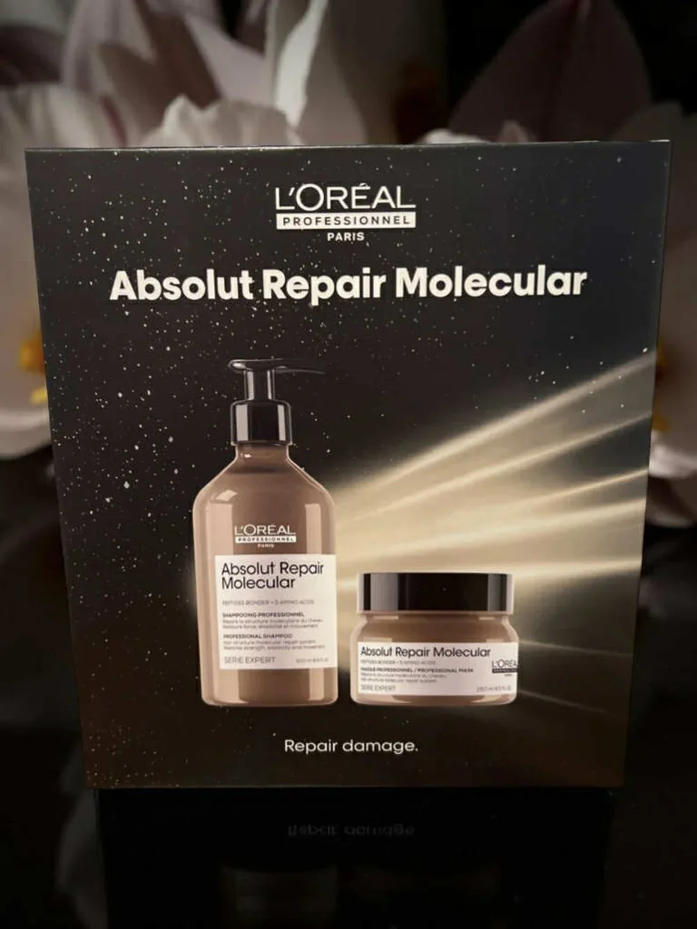 L'Oreal Prof Paris Absolut Repair Molecular  Shampoo Peptides Bonder 5Amino Mask